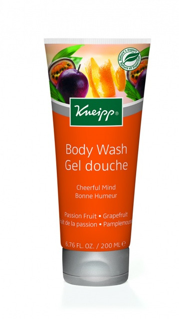 Гель для душа бодрящий Kneipp маракуйя и грейпфрут, защищает, увлажняет, питает и восстанавливает, 200 мл, 391102