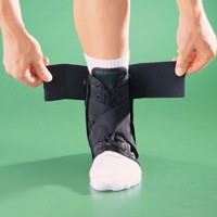 Бандаж на голеностопный сустав OPPO Medical на шнуровке с боковыми спиральными гибкими пластинами для стабилизации, 4106