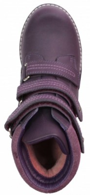 Ботинки Сурсил-Орто для девочек демисезонные ортопедические кожаные для длительного ношения, фиолетовые, 23-260