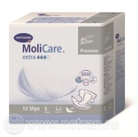 Подгузники MoliCare Premium extra soft (Моликар Премиум софт) антимикробные, размер S (бедра 60–90см), 10 штук, 169498