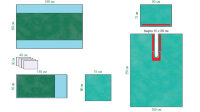 Комплект 1 Raucodrape для операций на голове, шее и горле с простыней с вырезом, 33371