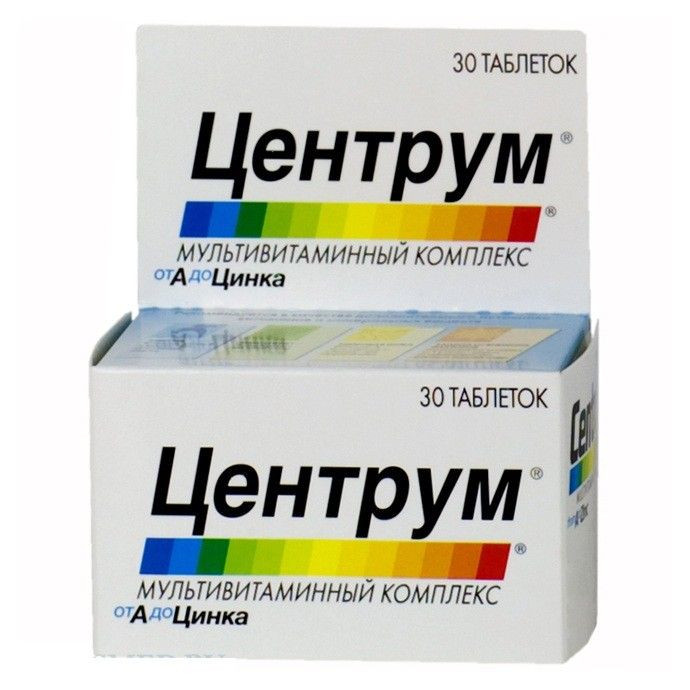 Центрум От А до Цинка профилактика витаминной и минеральной недостаточности у взрослых, 30шт