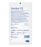 Салфетки марлевые Sterilux ES  (Стерилюкс ЕС) стерильные для ран, 21 нитей на см2, сложены в 8 слоев, 10х20см, 232193