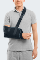 Бандаж на плечо medi arm sling поддерживающий с петлей для пальца, универсальный, серый, 865-uni